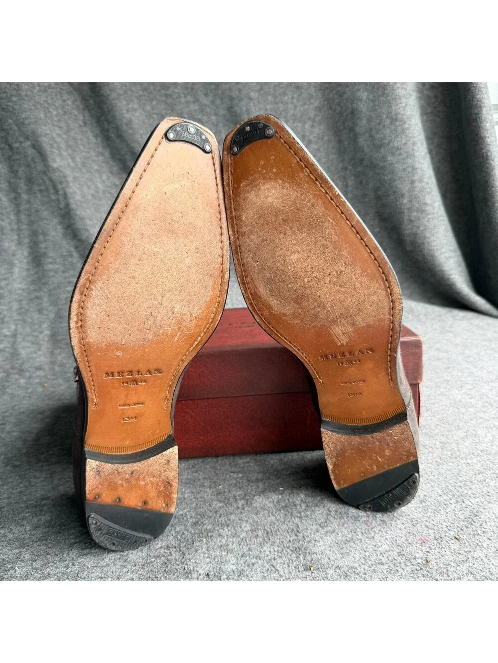 Mezlan Tulsa Shoes Mens Size 13 Brown Suede Monk Strap Cap Toe Dress Spain